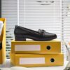 Juliet Echo sort læder Loafers til kvinder Juliet Echo sort læder Loafers til kvinder