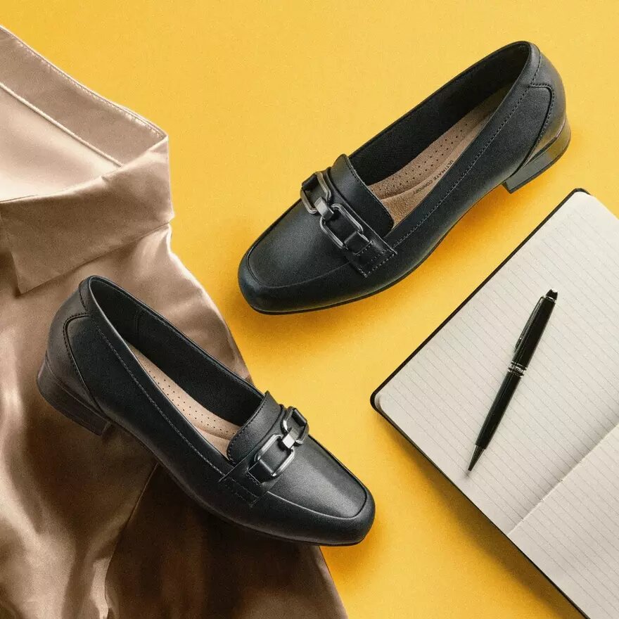 Juliet Echo sort læder Loafers til kvinder Juliet Echo sort læder Loafers til kvinder