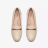 Juliet Mia cremefarvede læderslip-ons til kvinder Juliet Mia cremefarvede læderslip-ons til kvinder