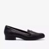 Juliet Mia slip-ons i sort læder til kvinder Juliet Mia slip-ons i sort læder til kvinder
