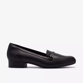 Juliet Mia slip-ons i sort læder til kvinder
