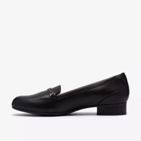 Juliet Mia slip-ons i sort læder til kvinder