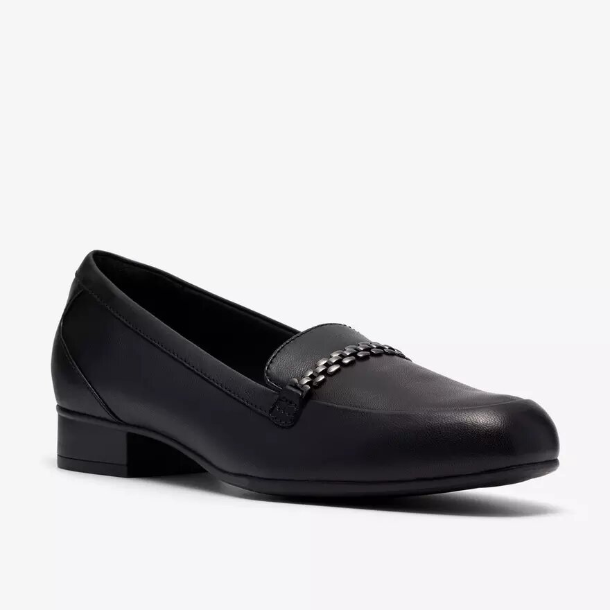 Juliet Mia slip-ons i sort læder til kvinder Juliet Mia slip-ons i sort læder til kvinder