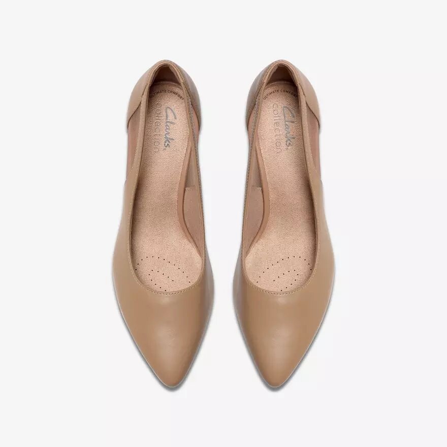 Kepley Cora pumps i varm beige læder til kvinder Kepley Cora pumps i varm beige læder til kvinder