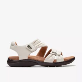 Kitly Ave flade sandaler i offwhite læder til kvinder