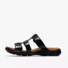 Kitly Pearl flade sandaler i sort lak til kvinder