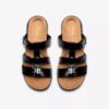 Kitly Pearl flade sandaler i sort lak til kvinder