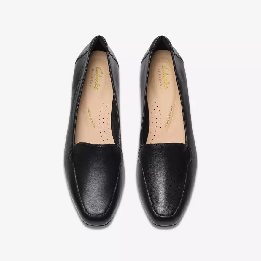 Krystine Lily slip-ons i sort læder til kvinder Krystine Lily slip-ons i sort læder til kvinder