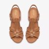 Kymber Glow-sandaler med hæl i tanfarvet læder til kvinder Kymber Glow-sandaler med hæl i tanfarvet læder til kvinder