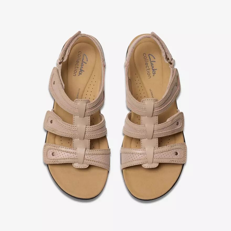 Laurieann Ivy flade sandaler i sandfarvet læder til kvinder Laurieann Ivy flade sandaler i sandfarvet læder til kvinder