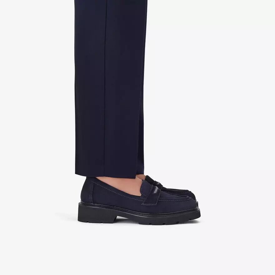 Lauryl Step loafers i marineblåt ruskind til kvinder Lauryl Step loafers i marineblåt ruskind til kvinder