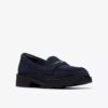 Lauryl Step loafers i marineblåt ruskind til kvinder Lauryl Step loafers i marineblåt ruskind til kvinder
