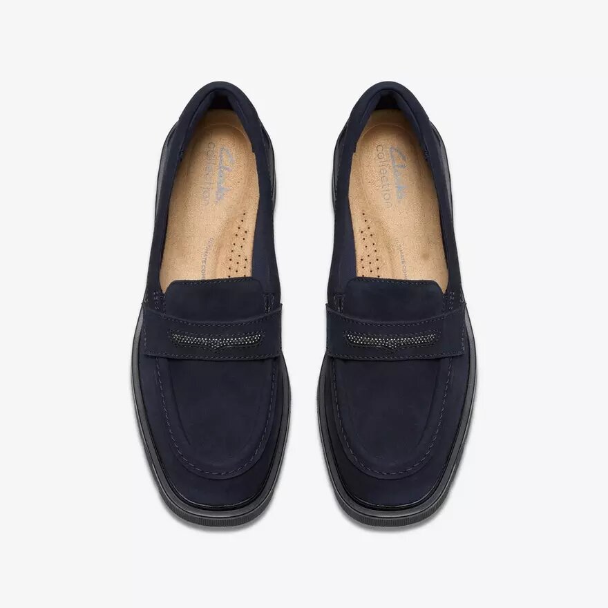 Lauryl Step loafers i marineblåt ruskind til kvinder Lauryl Step loafers i marineblåt ruskind til kvinder