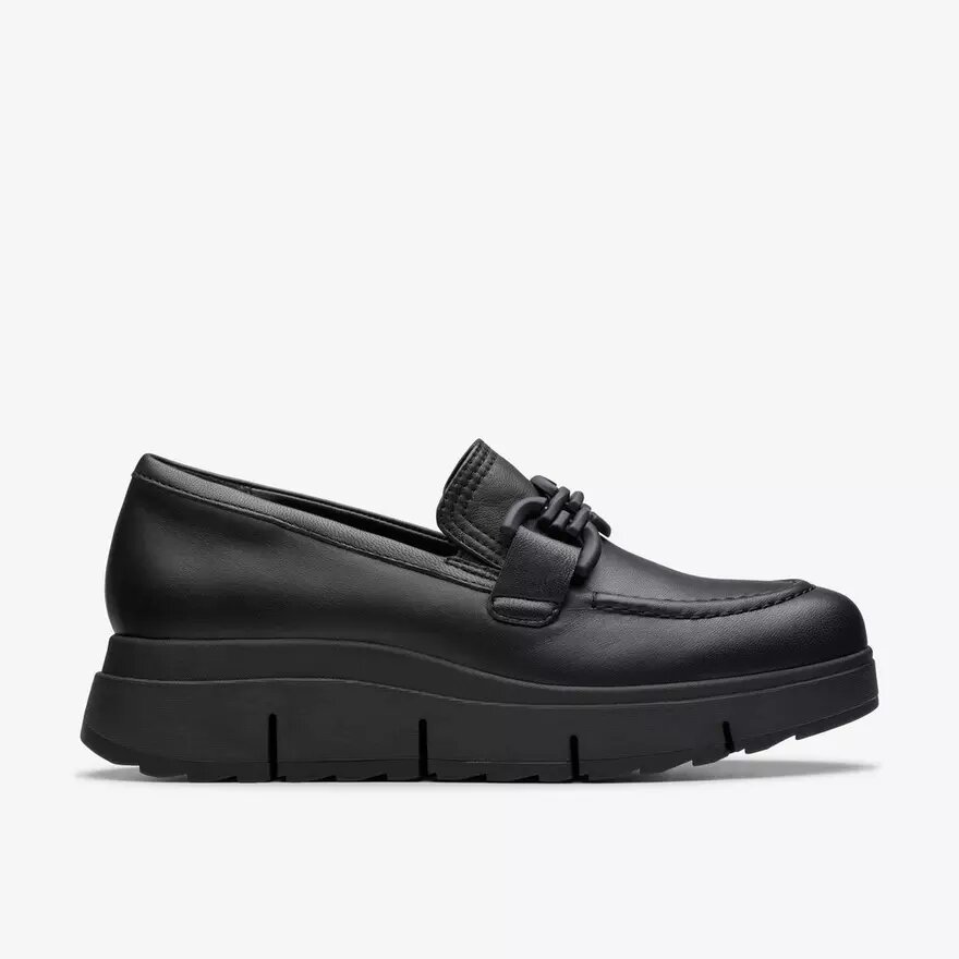 Loriini Izzy sort læder Loafers til kvinder Loriini Izzy sort læder Loafers til kvinder