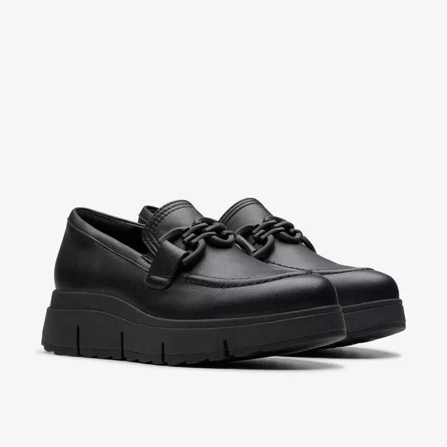 Loriini Izzy sort læder Loafers til kvinder Loriini Izzy sort læder Loafers til kvinder