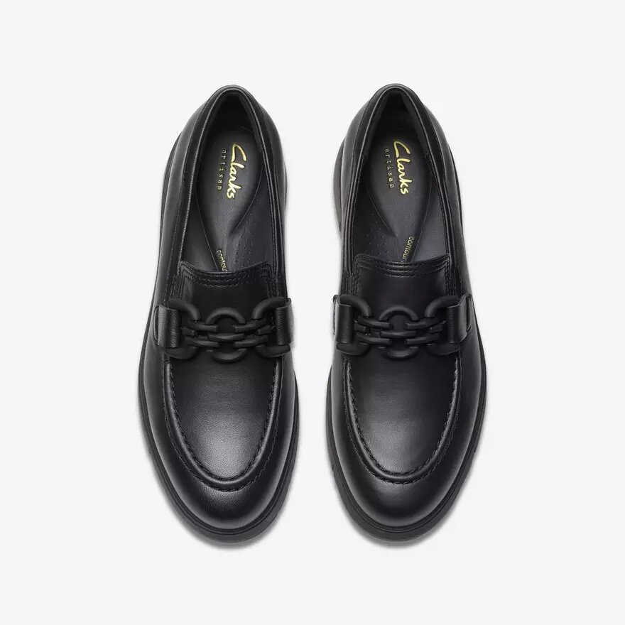 Loriini Izzy sort læder Loafers til kvinder Loriini Izzy sort læder Loafers til kvinder