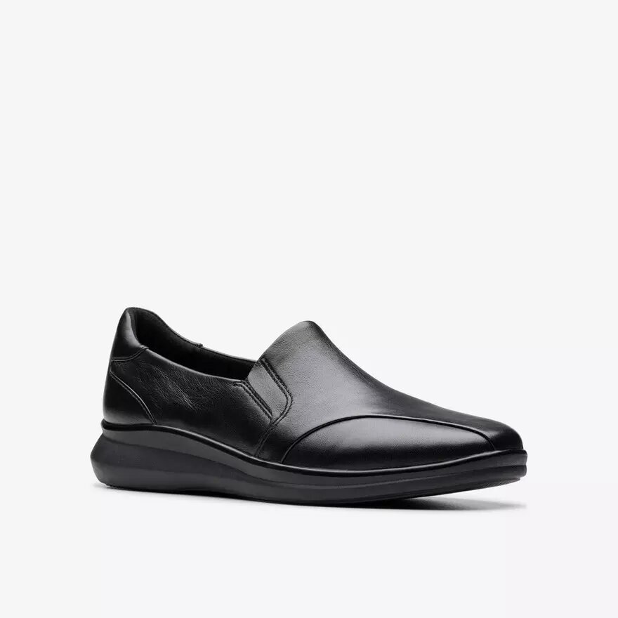 Lynell Edge Loafers i sort læder til kvinder Lynell Edge Loafers i sort læder til kvinder