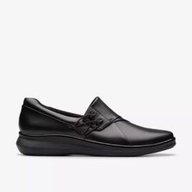 Lynell Slip-ons – sorte lædersko til kvinder
