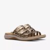 Maelynn Abby guldmetalliske flade sandaler til kvinder Maelynn Abby guldmetalliske flade sandaler til kvinder