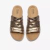 Maelynn Abby guldmetalliske flade sandaler til kvinder Maelynn Abby guldmetalliske flade sandaler til kvinder