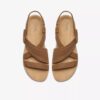 Maelynn Gem Tan flade sandaler i nubuck til kvinder Maelynn Gem Tan flade sandaler i nubuck til kvinder