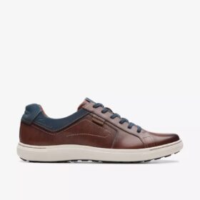 Mapstone Lace Sneakers i mahogni-læder til mænd