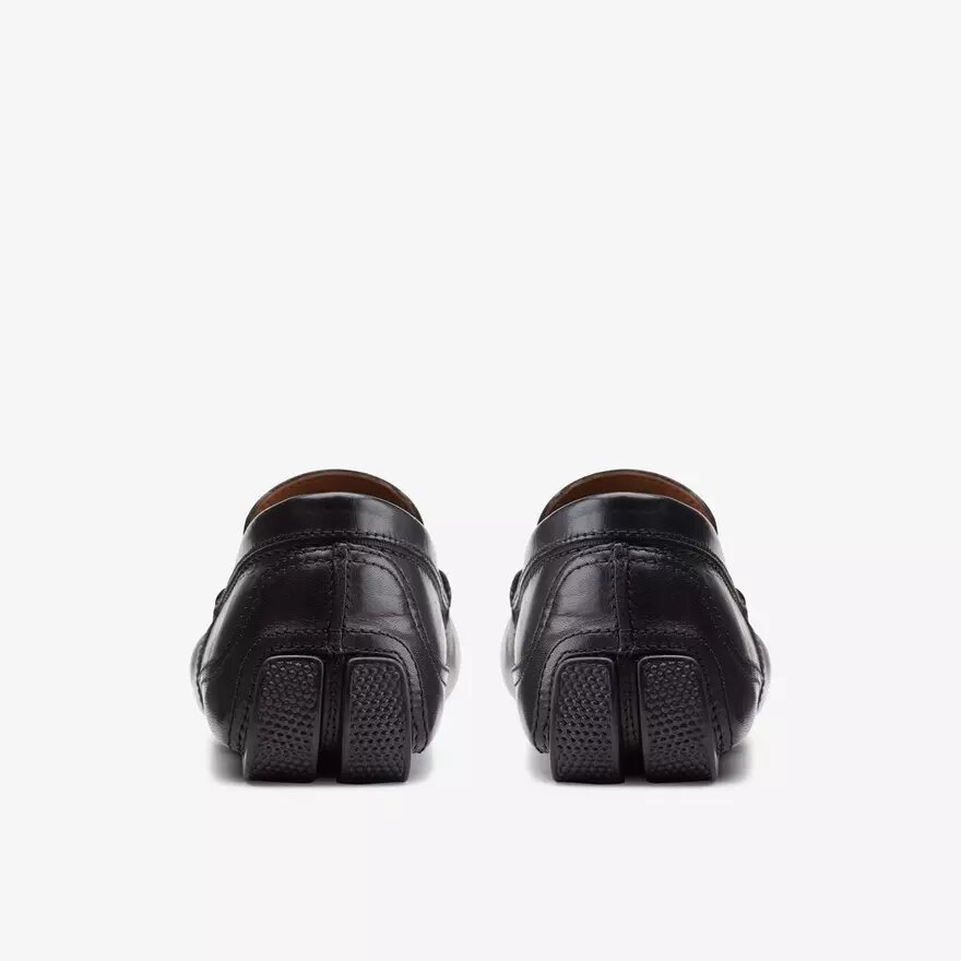 Markman Plain sorte læder-Loafers til mænd Markman Plain sorte læder-Loafers til mænd