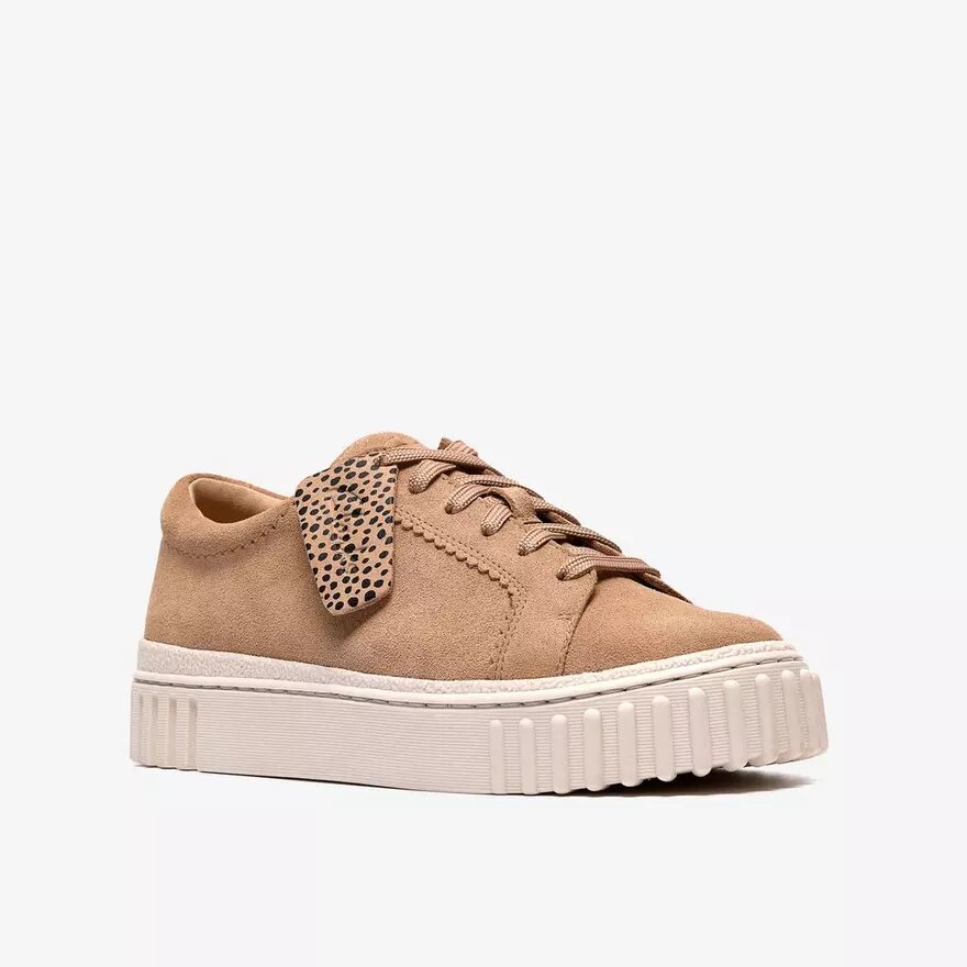 Mayhill Gåsko beige ruskindssneakers til kvinder Mayhill Gåsko beige ruskindssneakers til kvinder