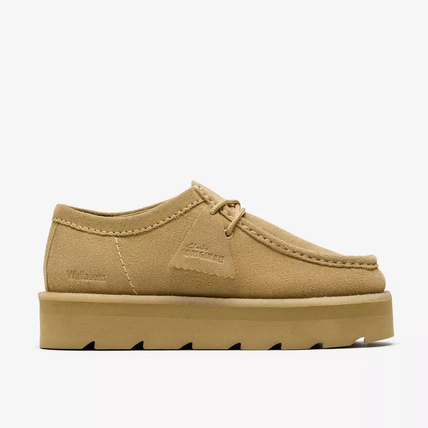 Meare Walla til kvinder. Wallabees i ahornfarvet ruskind Meare Walla til kvinder. Wallabees i ahornfarvet ruskind
