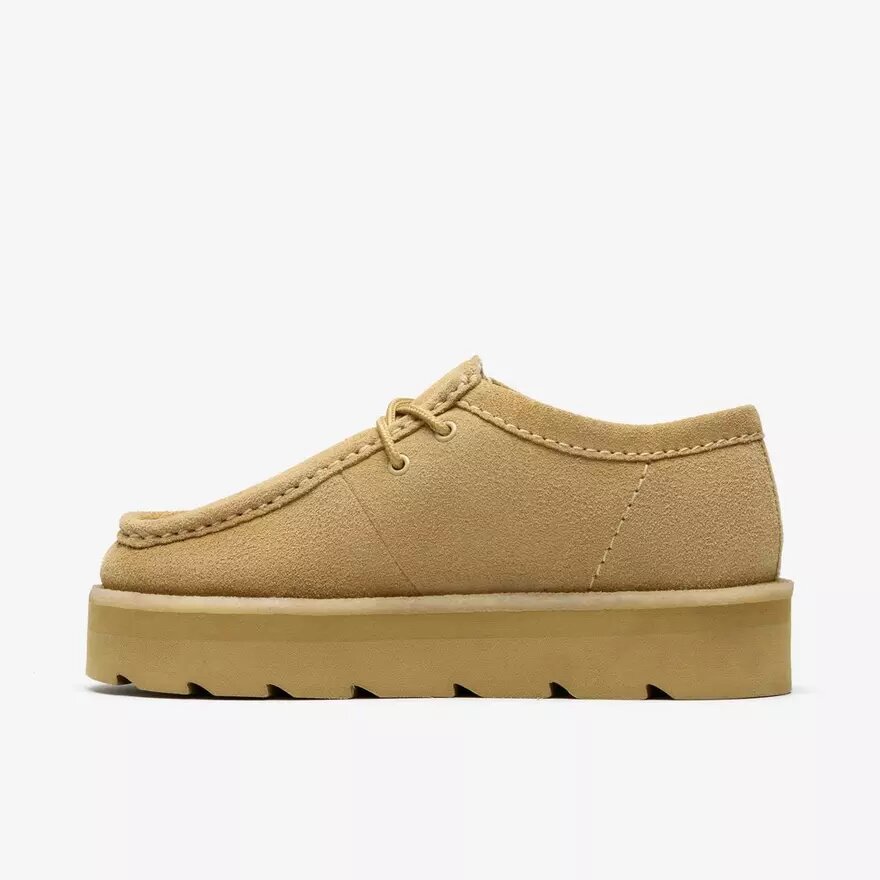 Meare Walla til kvinder. Wallabees i ahornfarvet ruskind Meare Walla til kvinder. Wallabees i ahornfarvet ruskind