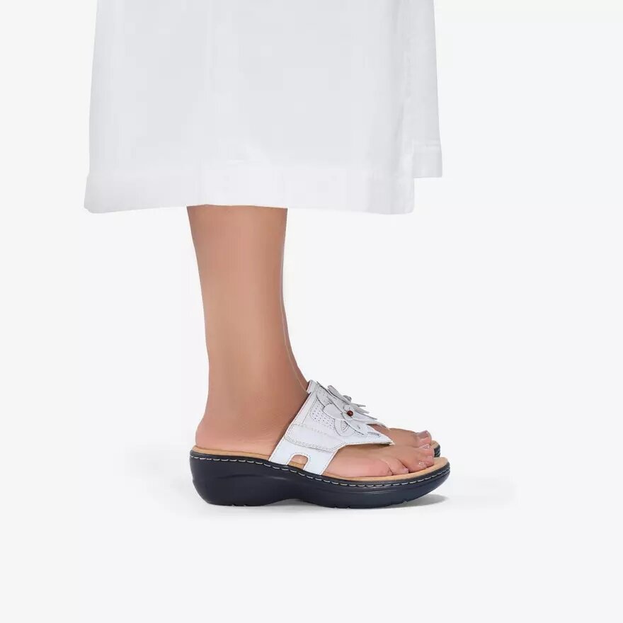 Merliah2 Kyla hvide kilehæle-sandaler til kvinder Merliah2 Kyla hvide kilehæle-sandaler til kvinder