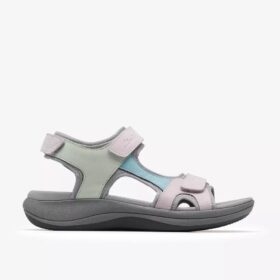 Mira Bay grå/grønne Rem-sandaler til kvinder