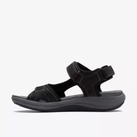 Mira Bay sorte Cloudsteppers™-rem-sandaler for kvinder