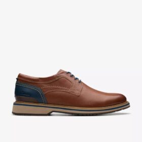 Monahan Plain Tan Leather Oxford Sko til mænd | Clark’s