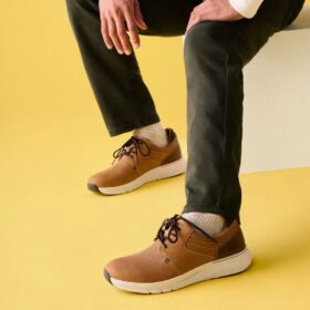 Motion Trek Pt mænds mørkebrune lædersneakers