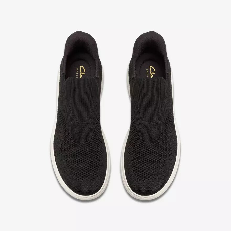 Nalle Step sorte strikkede Slip-ons til kvinder Nalle Step sorte strikkede Slip-ons til kvinder