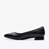 Natalyn slip-ons i mørk sort læder til kvinder Natalyn slip-ons i mørk sort læder til kvinder