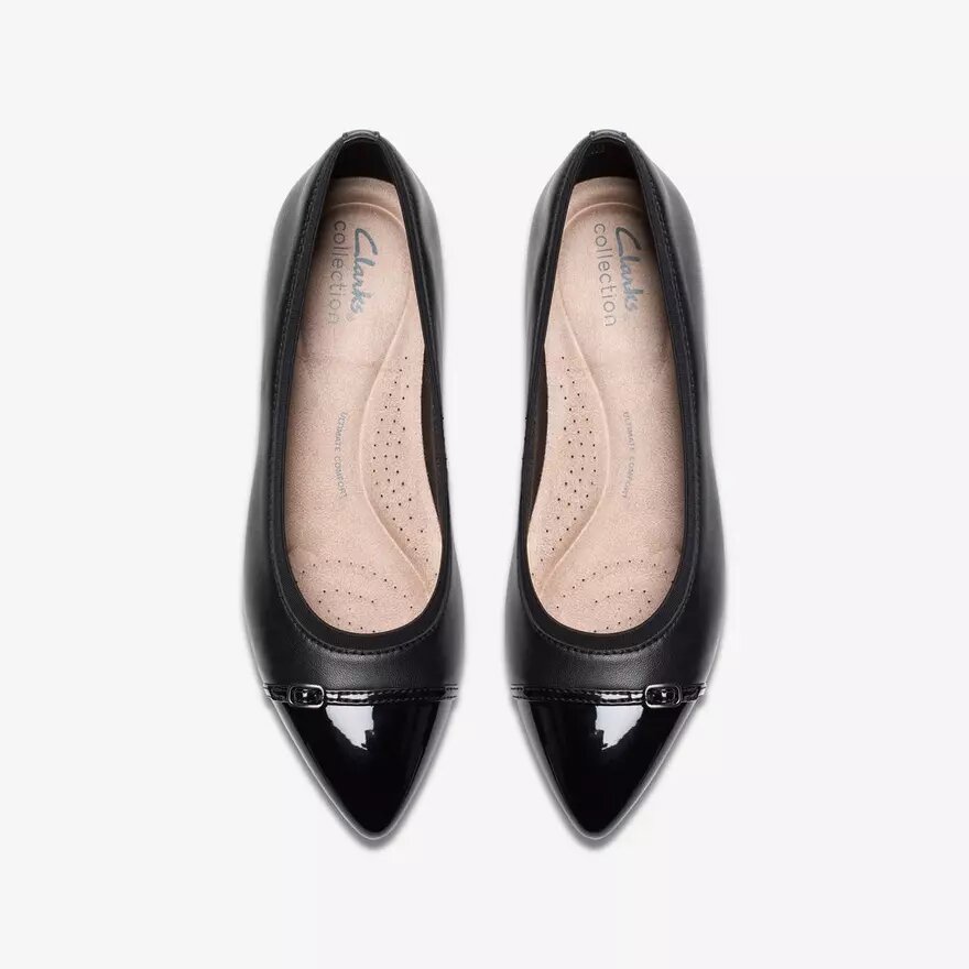 Natalyn slip-ons i mørk sort læder til kvinder Natalyn slip-ons i mørk sort læder til kvinder