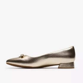 Natalyn Trim guldmetalliske Slip-ons til kvinder | Clark