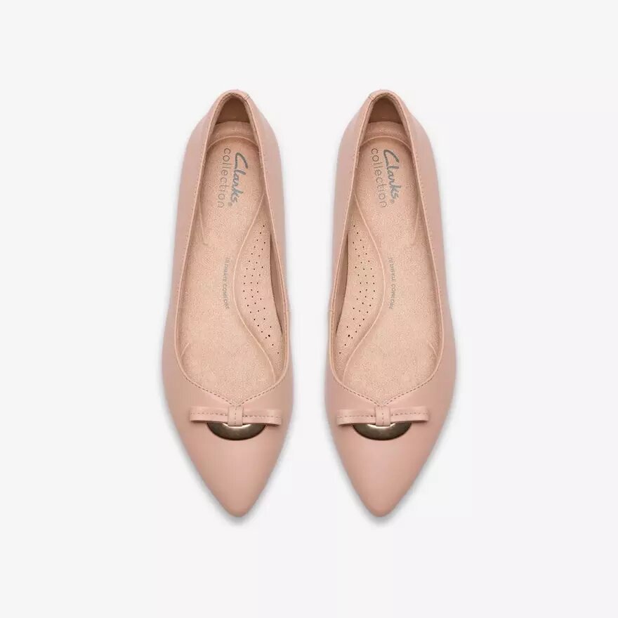 Natalyn Trim lyserøde læderslip-ons til kvinder Natalyn Trim lyserøde læderslip-ons til kvinder