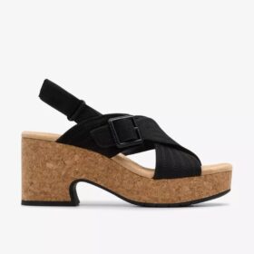 Nerisa West sorte nubuck-kilehæle til kvinder Nerisa West sorte nubuck-kilehæle til kvinder