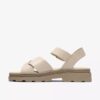 Orinoco3 Cross flade sandaler i cremefarvet læder til kvinder Orinoco3 Cross flade sandaler i cremefarvet læder til kvinder