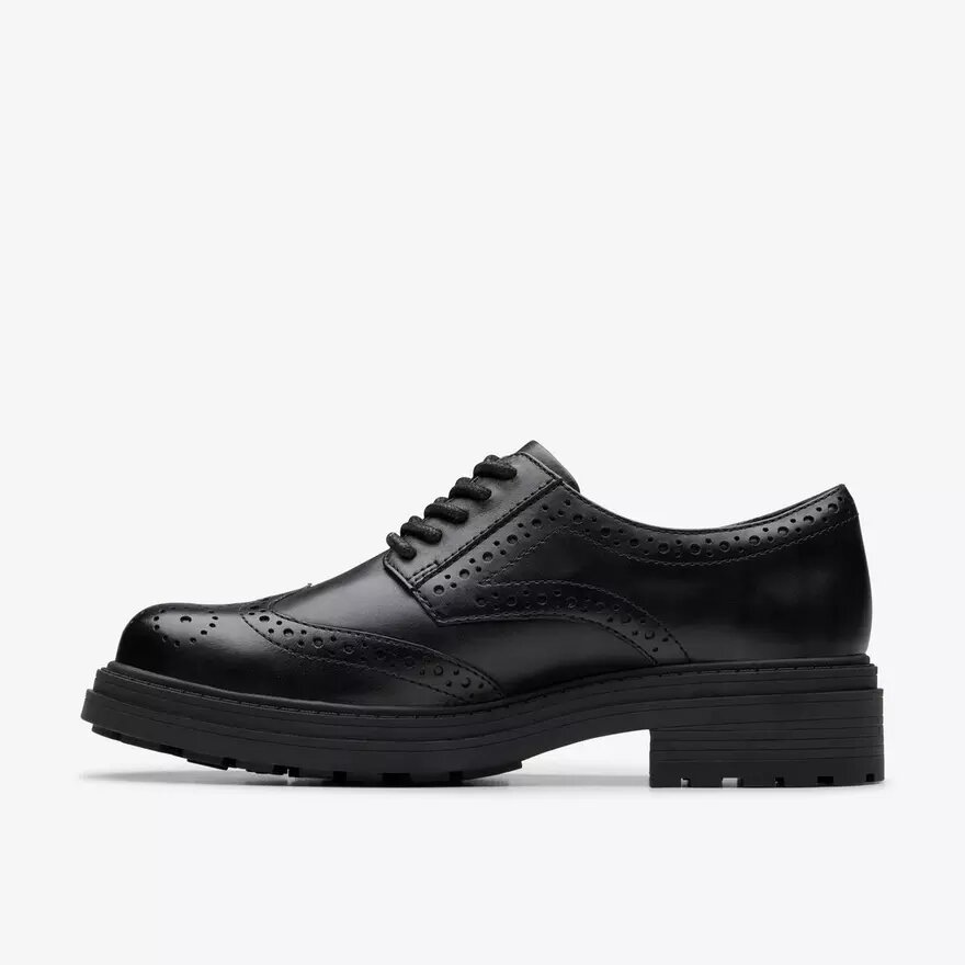 Orinoco3 Derby-loafers i sort læder til kvinder Orinoco3 Derby-loafers i sort læder til kvinder