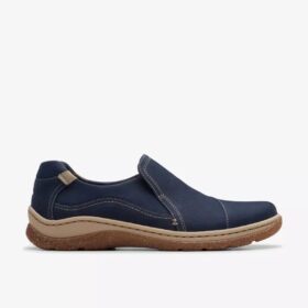 Orlene Slip Navy Nubuck slip-ons til kvinder