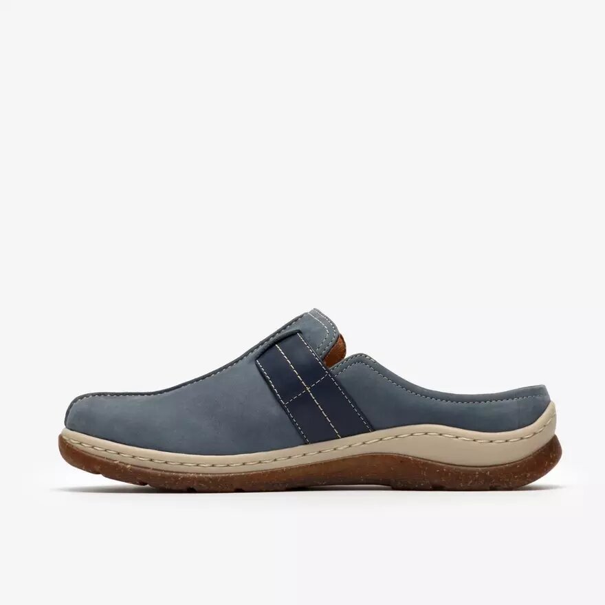 Orlene-træsko til kvinder i denimblå nubuck – Træsko & Mules Orlene-træsko til kvinder i denimblå nubuck – Træsko & Mules