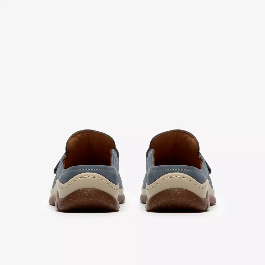 Orlene-træsko til kvinder i denimblå nubuck – Træsko & Mules Orlene-træsko til kvinder i denimblå nubuck – Træsko & Mules