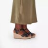 Sabina Strap – sorte læderkilehæle til kvinder