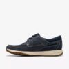 Sailview-sejlersko til mænd i navy nubuck med snørebånd