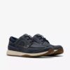 Sailview-sejlersko til mænd i navy nubuck med snørebånd