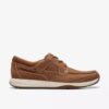 Sailview-sejlersko til mænd med snørebånd i lys beige nubuck